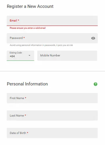 Kiwi Treasure Casino sign up